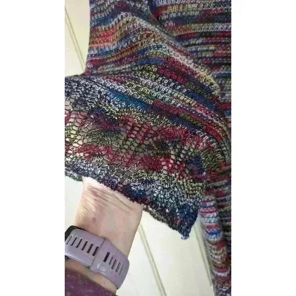 Faded Glory Women's Elbow Sleeve Double V Sweater Size XXL (20) Navy Combo NWOT - Picture 3 of 8